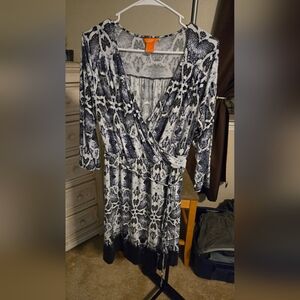 Black and White Patterned Dress